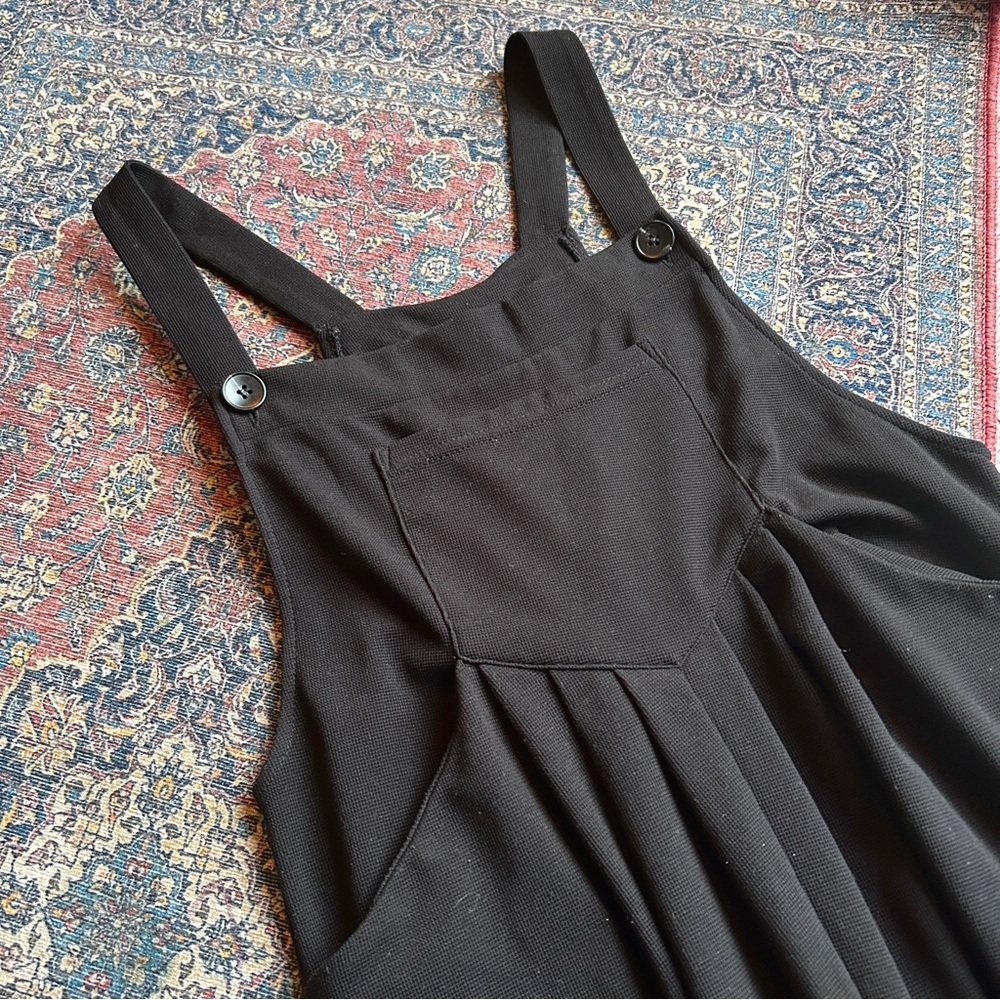 Halara Waffle Casual Overalls Black size XS